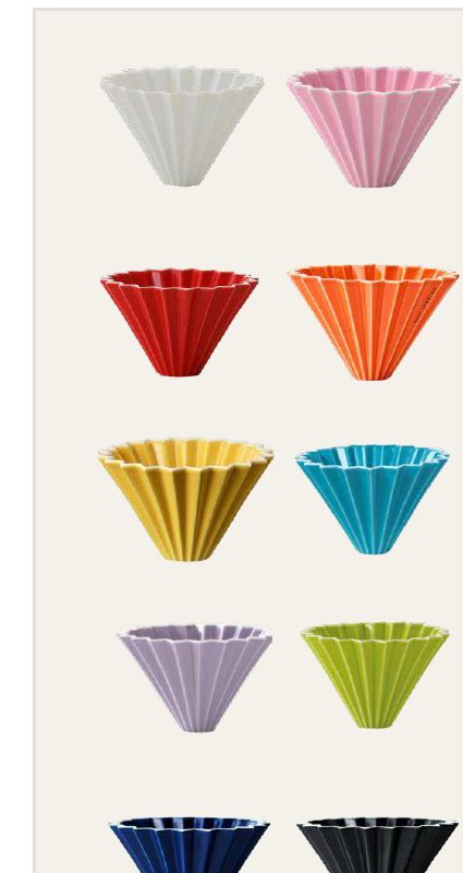 Drippers de cerámica Origami UNIT en varios colores