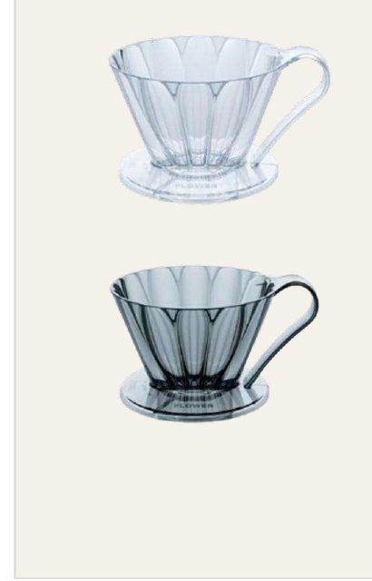 Flower Dripper Oval CAFEC transparente y negro